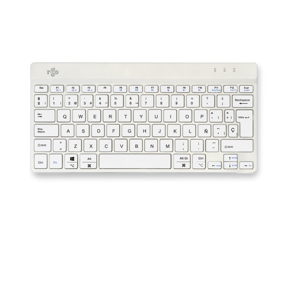 Clavier R-Go RGOCOESWLWH Blanc Espagnol Qwerty