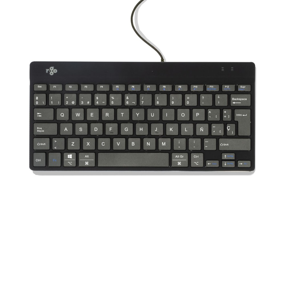 Tastatur R-Go RGOCOESWDBL Schwarz Qwerty Spanisch