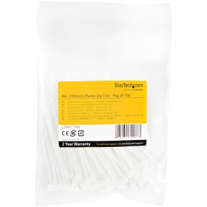 Attaches pour câble en nylon Startech CBMZT4N              Blanc