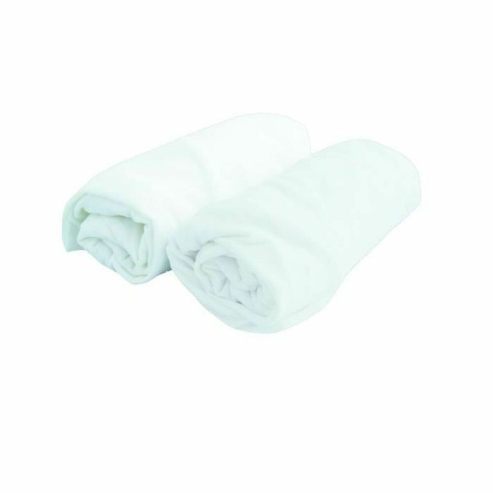 Drap housse Domiva Doux Nid Blanc 60 x 120 cm