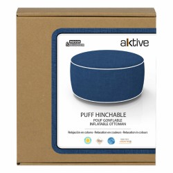 Pouf gonflable Aktive Blue marine Classique 53 x 23 x 53 cm (4 Unités)