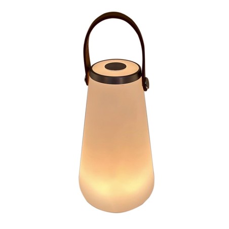 Lampe de bureau DKD Home Decor Blanc Marron 13,5 x 13,5 x 23 cm