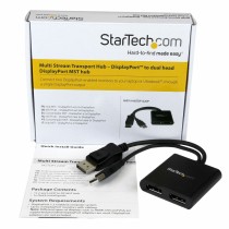 Splitter DisplayPort Startech MSTDP122DP Black 4K Ultra HD