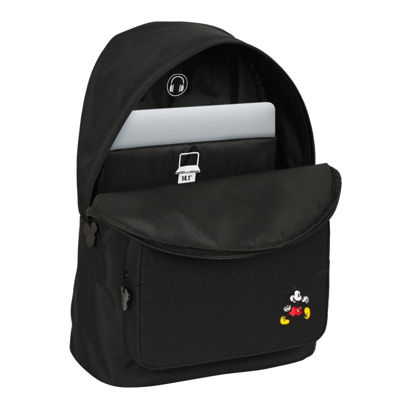 Laptop Backpack Mickey Mouse Clubhouse Black 31 x 41 x 16 cm