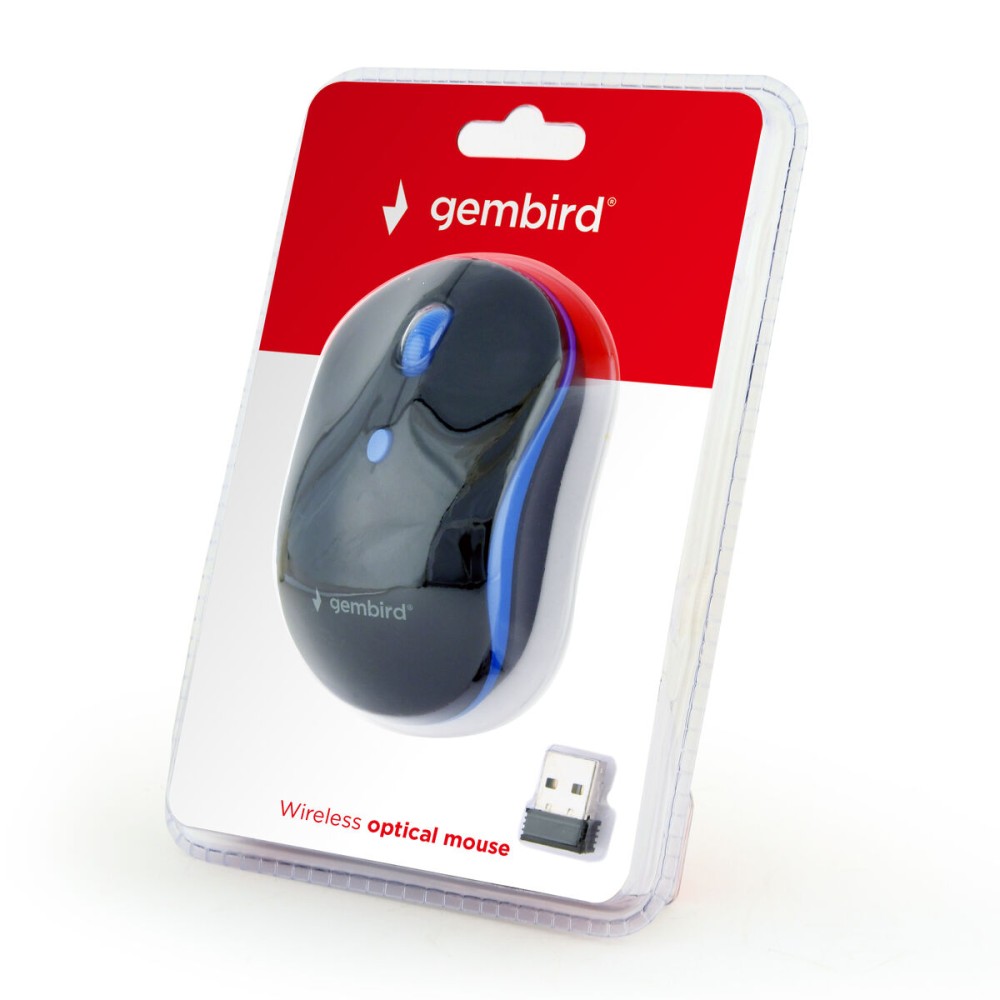 Optical Wireless Mouse GEMBIRD MUSW-4B-03-B Black/Blue (1 Unit)