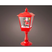 LED Lantern Lumineo Red Father Christmas Music Movement