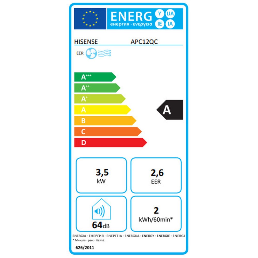 Tragbare Klimaanlage Hisense APC12QC Weiß A