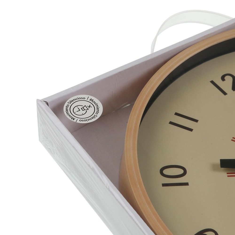 Horloge Murale Versa Beige Plastique 4 x 30 x 30 cm