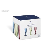 Set de Verres Home ESPRIT Rose Verre 150 ml (6 Unités)