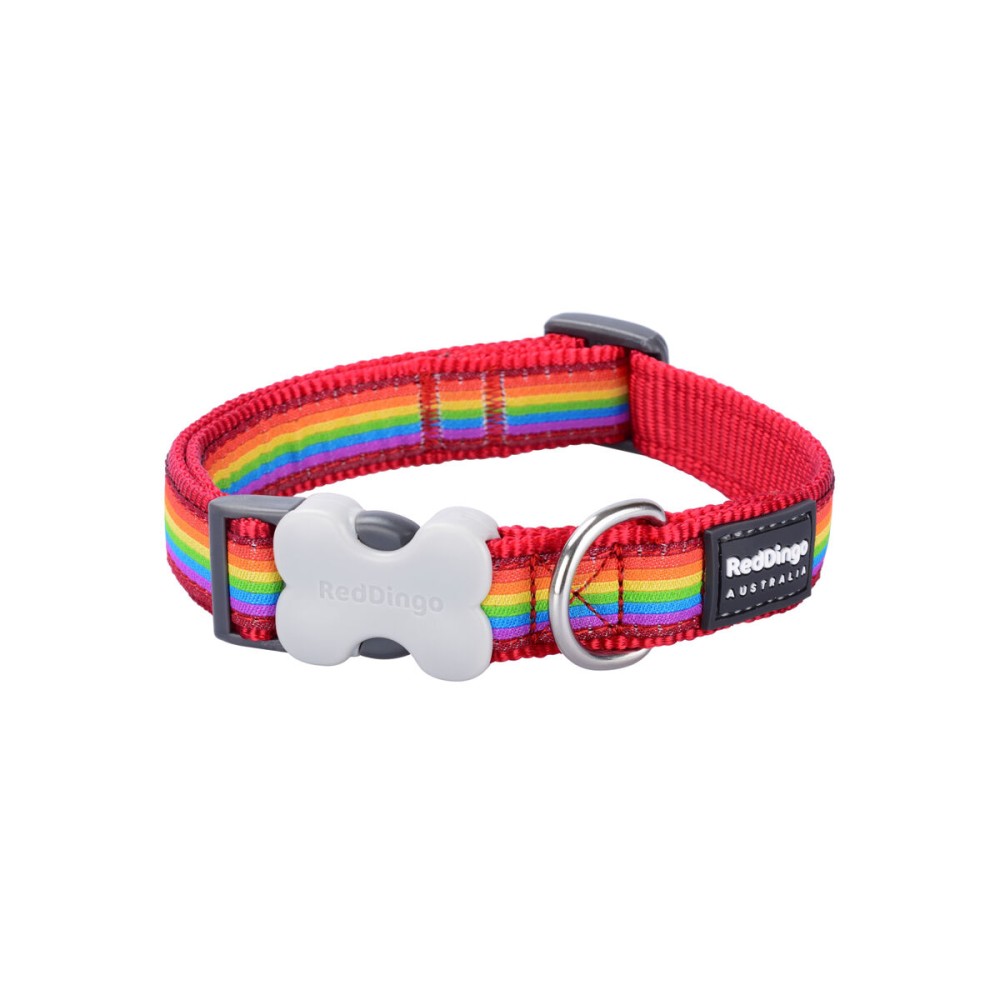 Hundehalsband Red Dingo Rainbow 20-32 cm Bunt