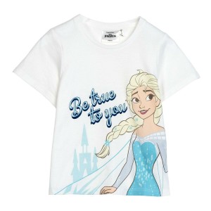 Kurzarm-T-Shirt für Kinder Frozen Weiß