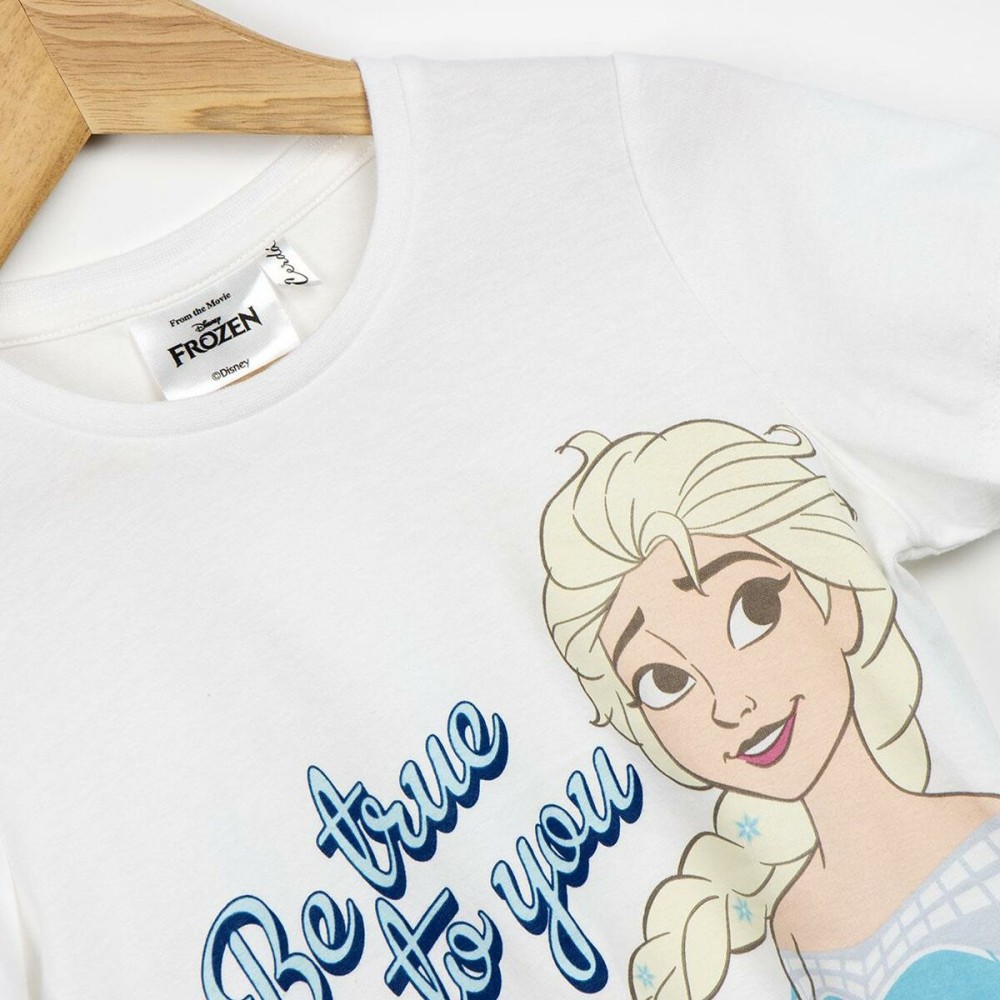 Kurzarm-T-Shirt für Kinder Frozen Weiß