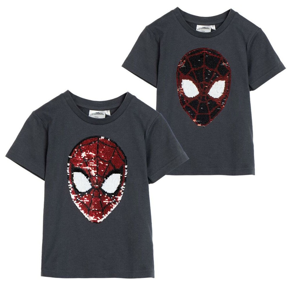 T shirt à manches courtes Enfant Spider-Man Gris foncé