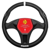 Steering Wheel Cover Momo MOMLSWC014BWS Black/White Ø 36 cm