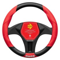 Steering Wheel Cover Momo MOMLSWC016BRS Black/Red Ø 36 cm