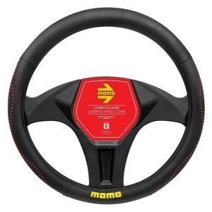 Steering Wheel Cover Momo MOMLSWC018BRS Black/Red Ø 36 cm