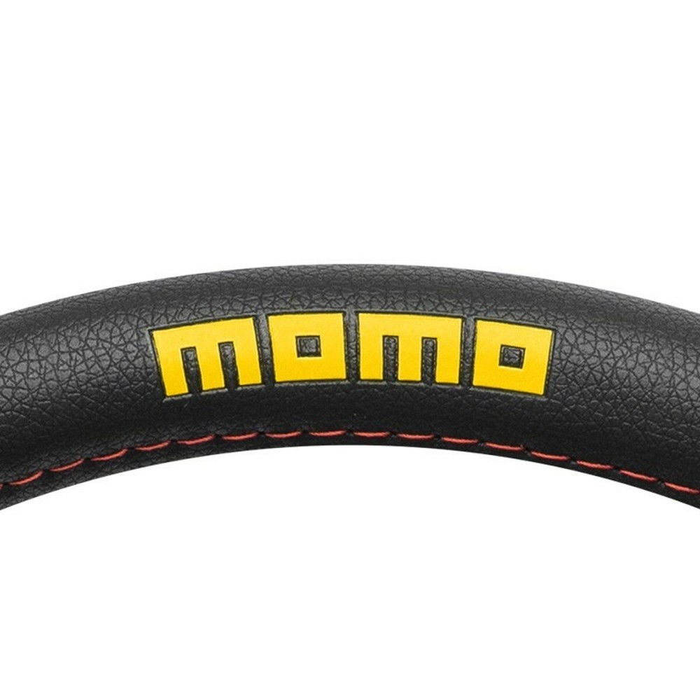 Steering Wheel Cover Momo MOMLSWC0LAPBR Black/Red Ø 38-39 cm