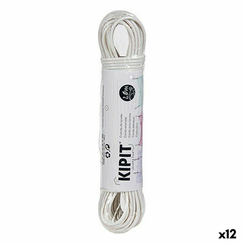 Washing Line Kipit HH023B(S/C) White PVC 20 m (12 Units)