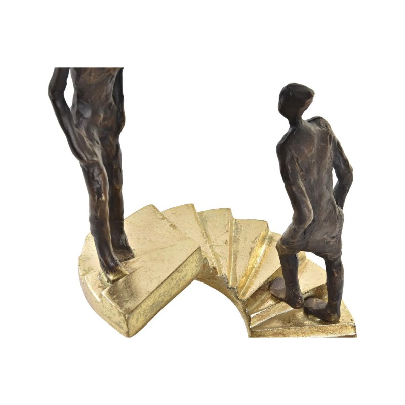 Figurine Décorative DKD Home Decor Doré Résine Gris foncé Escalier Moderne (14 x 14 x 41,5 cm)