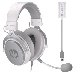 Casques avec Microphone Endorfy VIRO Plus USB Onyx Blanc