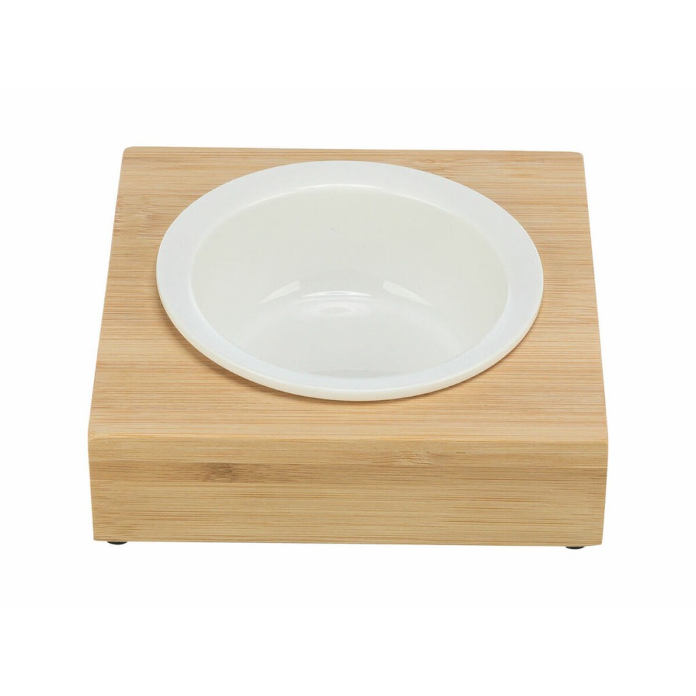 Dog Feeder Trixie White Natural Bamboo Ø 12 cm 250 ml 15 × 5 × 15 CM