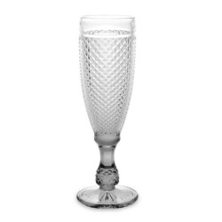 Champagnerglas Vivalto PR-00719B/BHA6 SMOKE Durchsichtig Anthrazit Glas 185 ml Diamant (6 Stück)