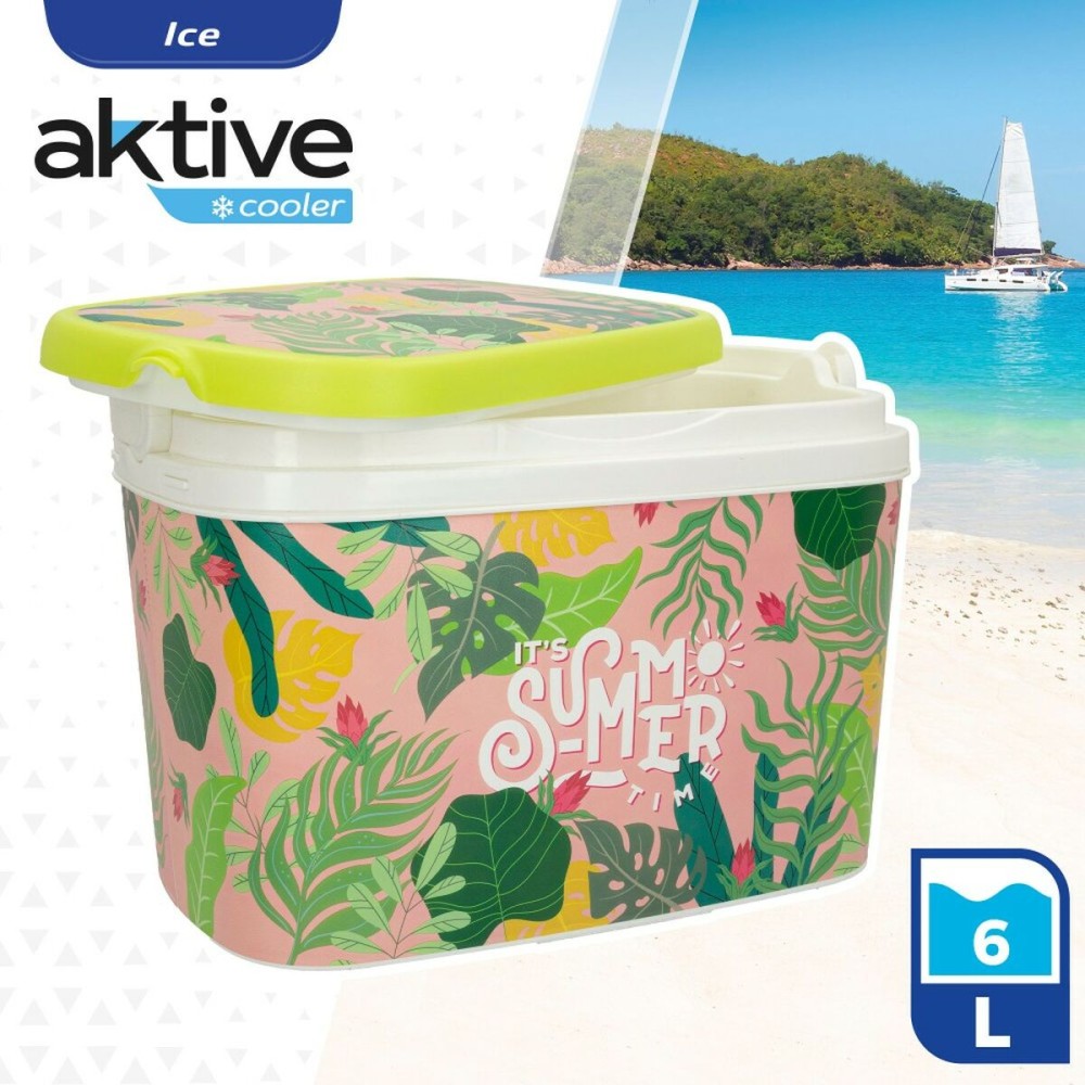 Set Ping Pong Aktive Summer tropical Plastique 6 L 29 x 20 x 19,5 cm (8 Unités)