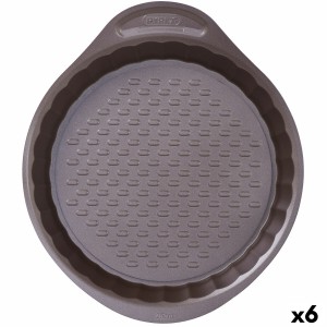 Moule pour four Pyrex Asimetria Rond Noir 25 cm (6 Unités)