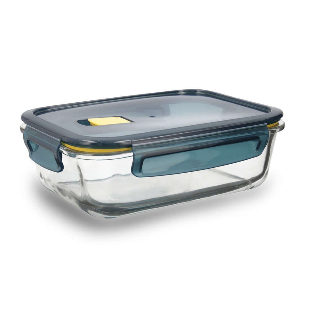 Hermetic Lunch Box Quid Astral Rectangular 1,04 L Blue Glass (6 Units)