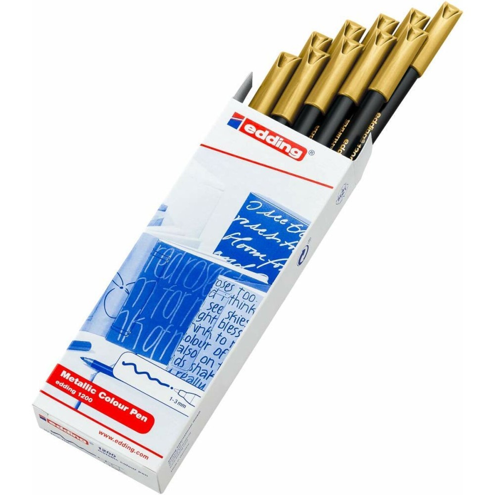 Marker pen/felt-tip pen Edding 1200 Golden (10 Units)