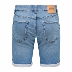 Herren Jeans Shorts Only & Sons Onsply 8584 Blue Denim Blau