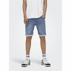 Herren Jeans Shorts Only & Sons Onsply 8584 Blue Denim Blau