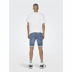 Men's Denim Shorts Only & Sons Onsply 8584 Blue Denim Blue