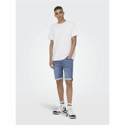 Herren Jeans Shorts Only & Sons Onsply 8584 Blue Denim Blau