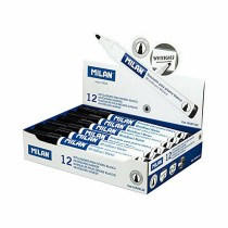 Felt-tip pens Milan Whiteboard Black (12 Pieces)