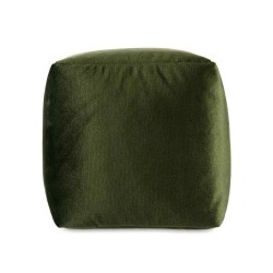 Pouf Velours Vert 30 x 30 x 30 cm (4 Unités)