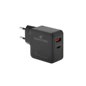 Chargeur mural Bluestork PW-BS-65-GAN-C-A Noir