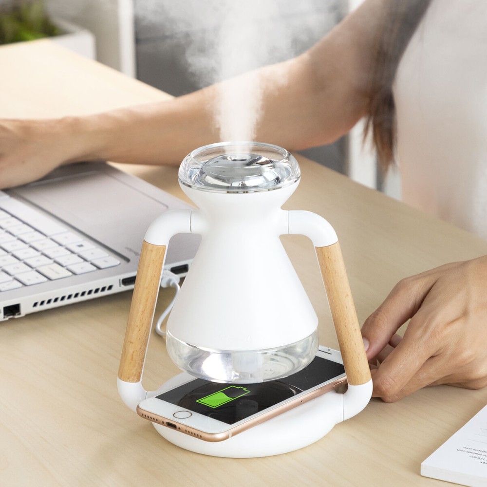 Humidificateur Diffuseur d'Arômes et Chargeur Sans Fil 3 en 1 Misvolt InnovaGoods