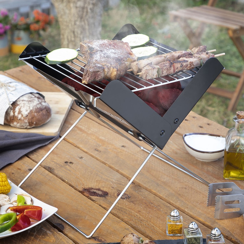 Mini-barbecue Pliable Portable pour Charbon Foldecue InnovaGoods