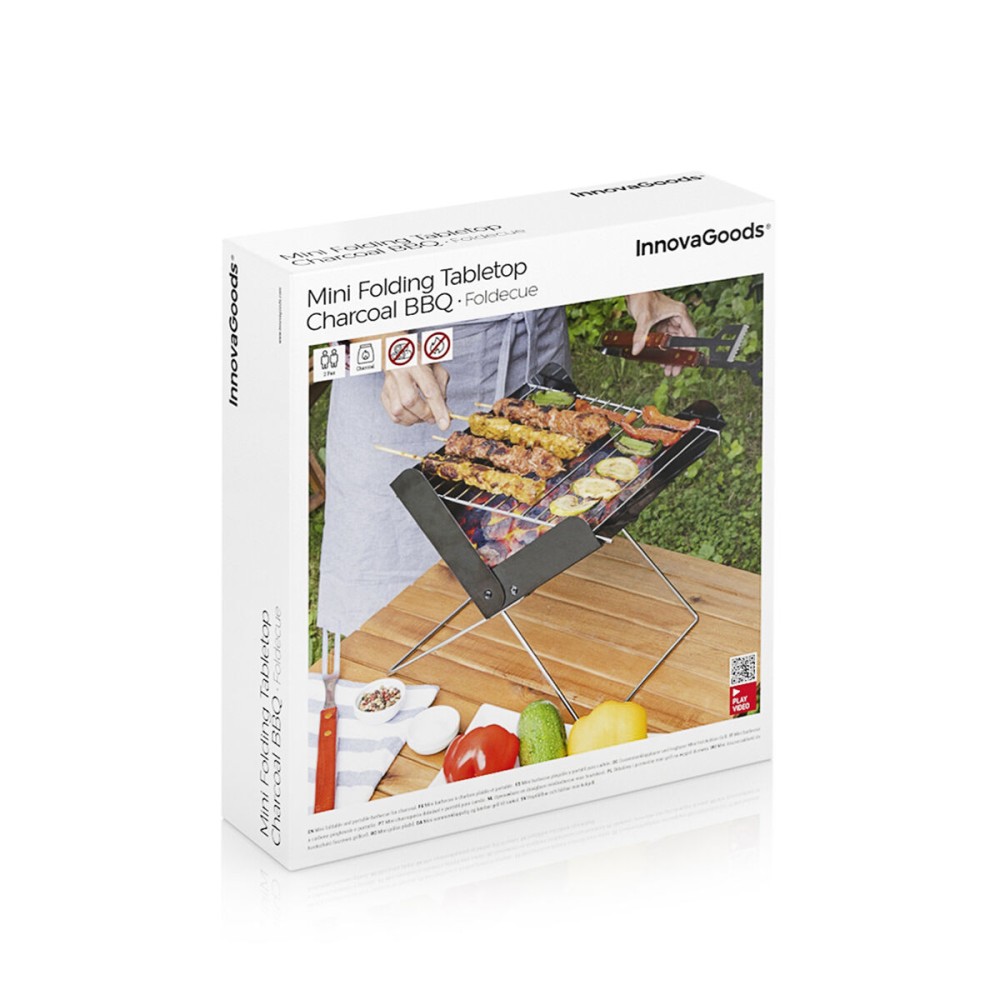 Mini-barbecue Pliable Portable pour Charbon Foldecue InnovaGoods