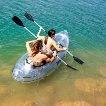 Inflatable Transparent Kayak with Accessories Paros InnovaGoods 312 cm 2 places