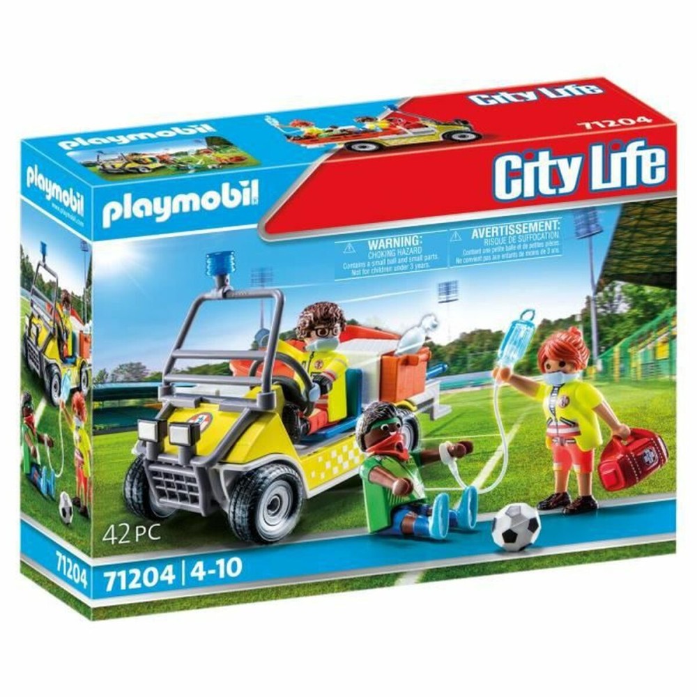 Spielset Fahrzeuge Playmobil 71204 Fussballspieler 42 Stücke