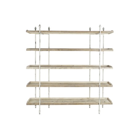 Étagère DKD Home Decor Blanc Naturel Métal Sapin Bois d'épicéa 40 % Métal 190 x 40 x 200 cm