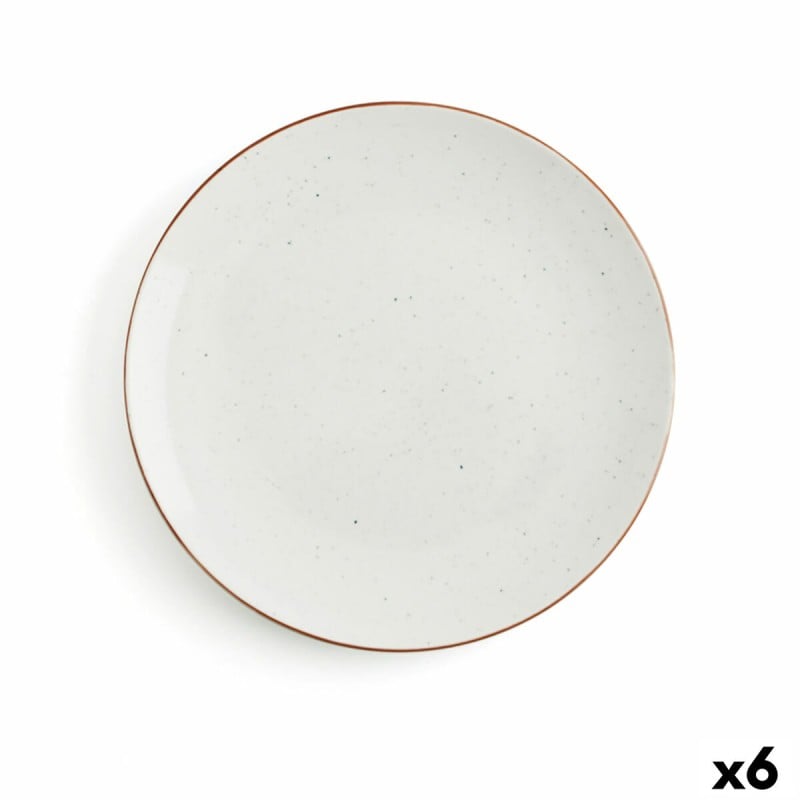 Assiette plate Ariane Terra Céramique Beige (Ø 27 cm) (6 Unités)