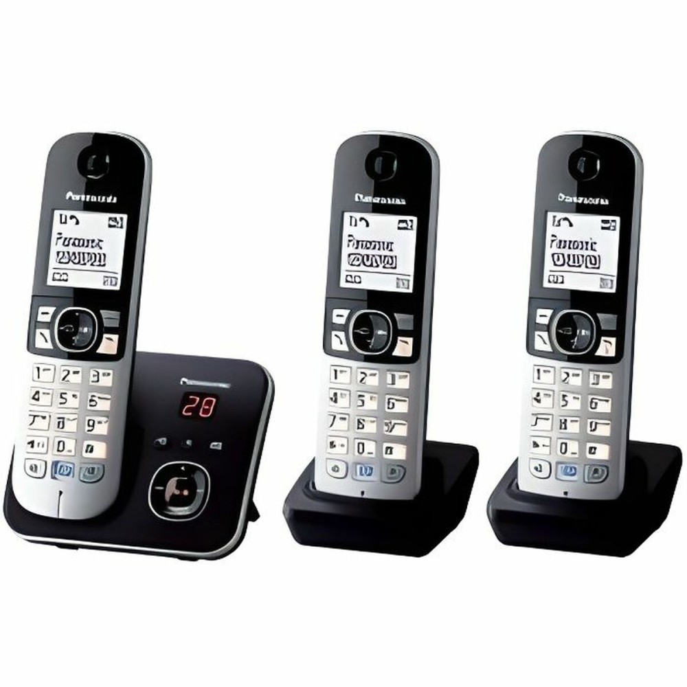 Téléphone Sans Fil Panasonic KX-TG6823 Blanc Noir Noir/Argenté