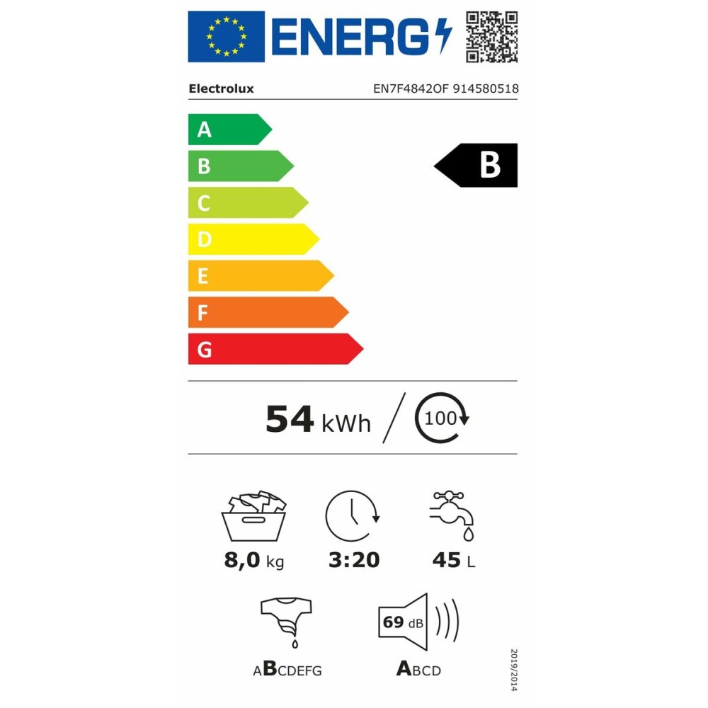 Waschmaschine Electrolux EN7F4842OF 59,6 cm 1400 rpm 8 kg