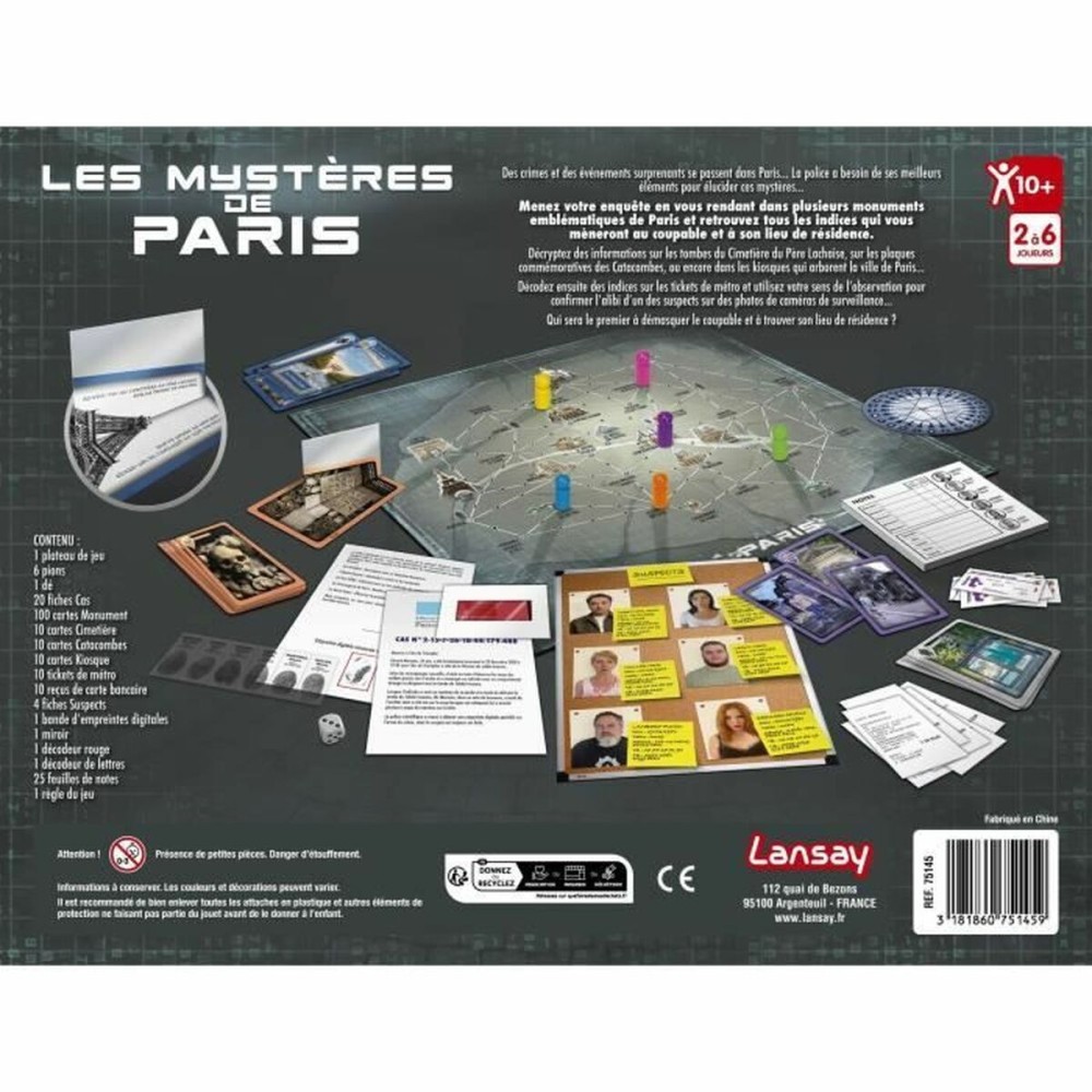 Jeu de société Lansay Les Mystères De Paris (FR)