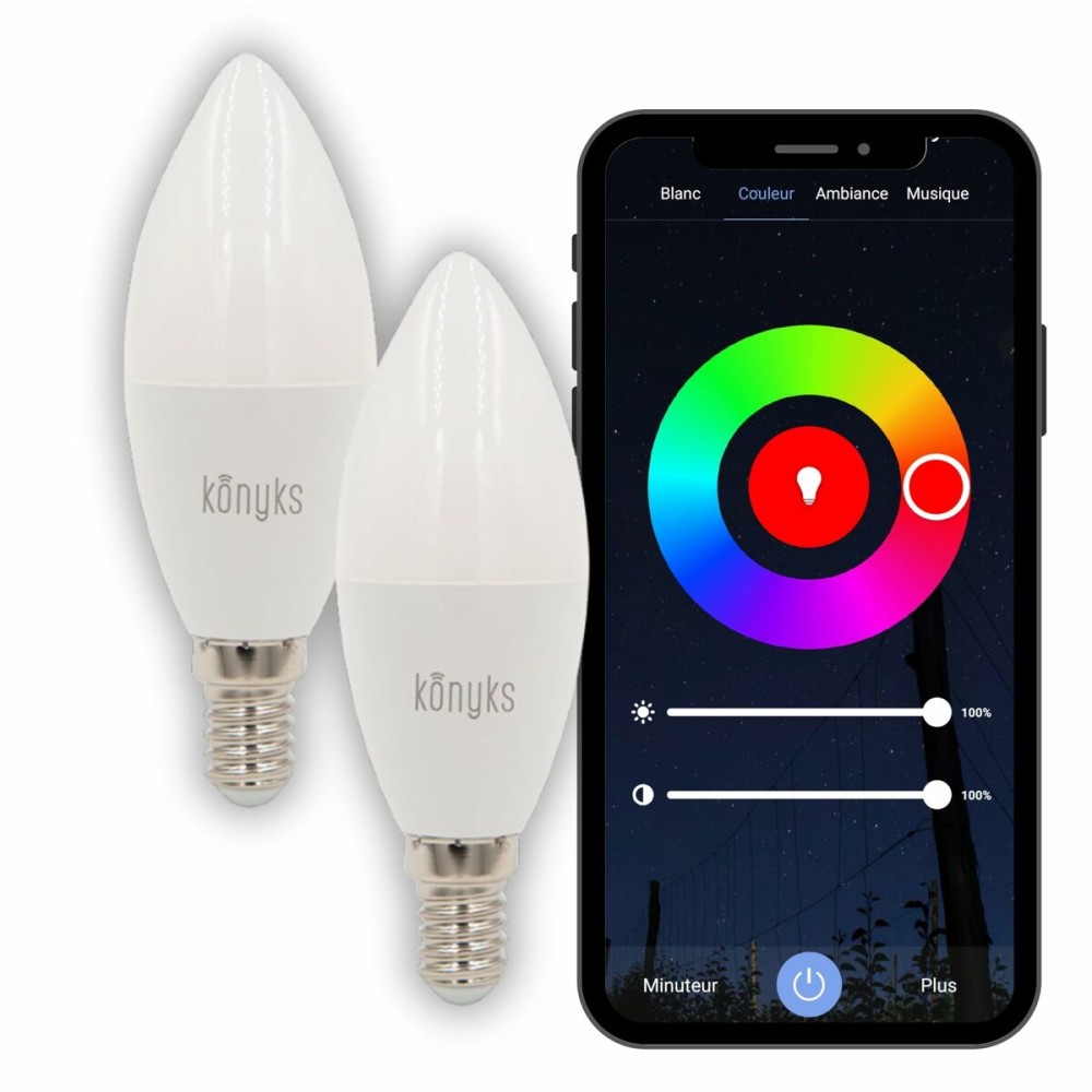 Ampoule LED Bougie Konyks e14 Blanc