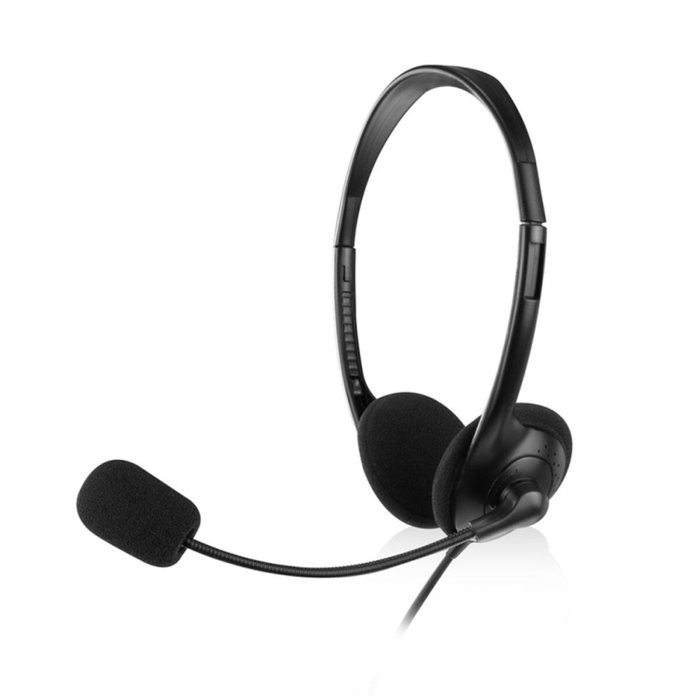 Headphones with Microphone Ewent EW3567 Black