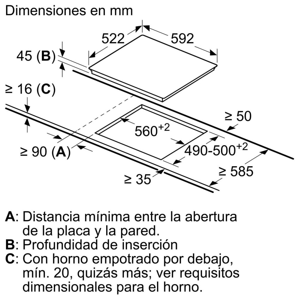 Plaques Vitro-Céramiques BOSCH PKF611BB8E 6600W 60 cm